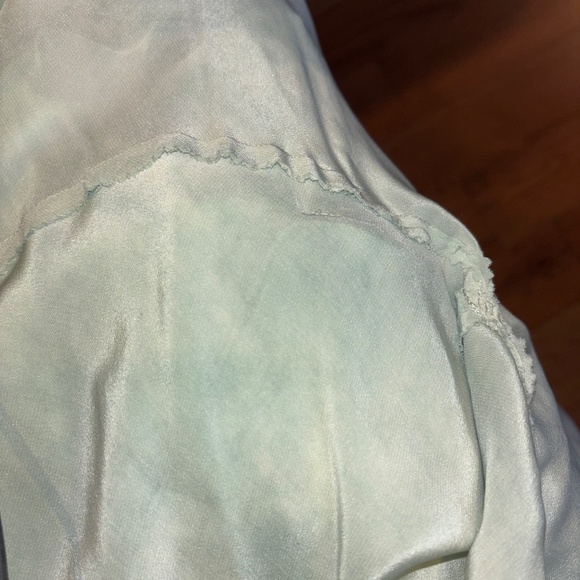 Women’s Vintage Garden Lawn Dress Silk Georgette ? Ruffles Midi Medium - Picture 7 of 8